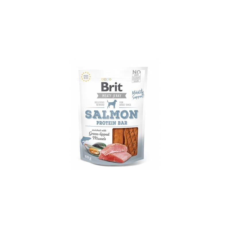 Skanėstas šunims Brit Jerky Salmon Protein Bar su lašiša ., 80 g