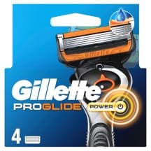 Skus.gal.GILLETTE FUSION PROGLIDE POWER, 4 vnt