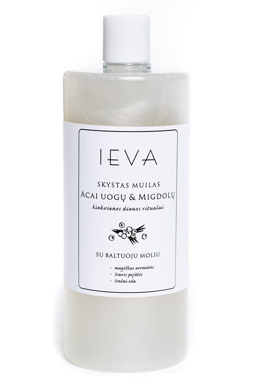 Skystas muilas IEVA acai uogų ir migdolų aromato, 1 l
