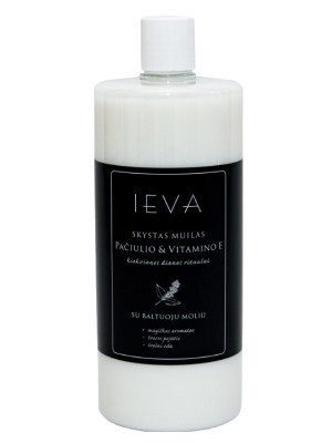 Skystas muilas IEVA pačiulio aromatu, su vitaminu E, 1 l