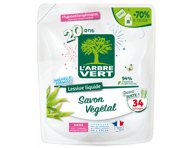 Skystas skalbiklio papildas L'ARBRE VERT su aug. muilu, 1.54 l, 34 skalb.