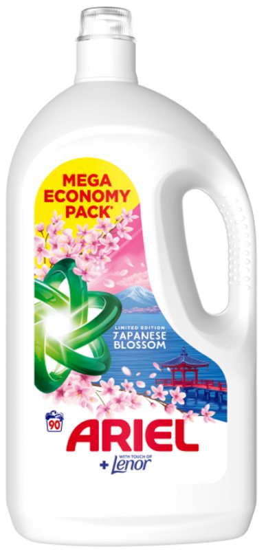 Skystas skalbiklis ARIEL Japanese Blossom, 90 skalbimų, 4.05 l