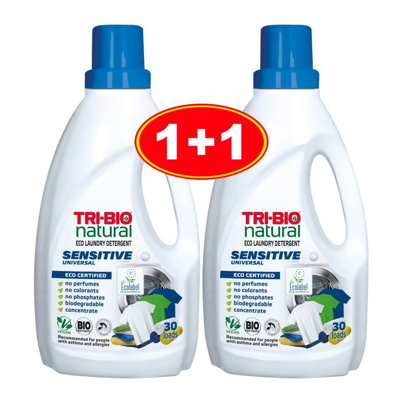 Skystas skalbiklis TRI-BIO SENSITIVE, (1+1), 2.84 l