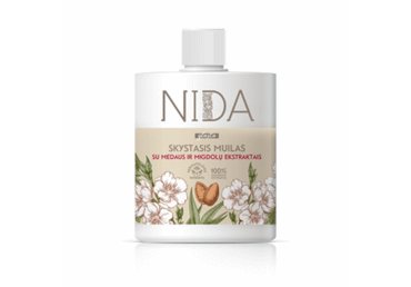 Skystasis muilas NIDA su medaus ir migdolų ekstraktu, papil., 500 ml
