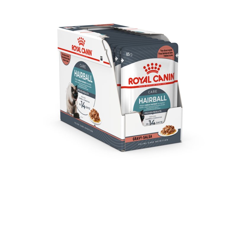 Šlapias kačių ėdalas ROYAL CANIN HAIRBALL CARE IN GRAVY, 12 x 85 g