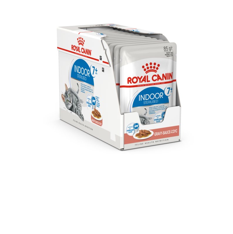 Šlapias naminių kačių ėdalas ROYAL CANIN INDOOR GRAVY, 12 x 85 g