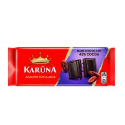 Šokoladas KARŪNA juodas, 80 g