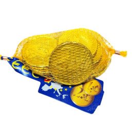Šokoladinės monetos Euro tinklelyje, 75 g