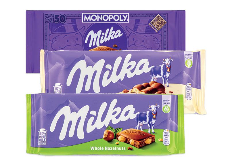 Šokolado plytelė MILKA, 100 g
