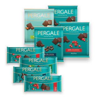 Šokoladui PERGALĖ (įv. rūšių), 200 g, 85 g
