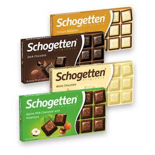 Šokol.gabaliukai SCHOGETTEN (4 rūš.), 100 g