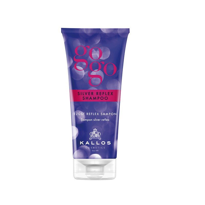 Spalvą gaivinantis šampūnas Kallos GoGo Silver Reflex Shampoo, 200 ml