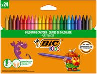 Spalvinimo kreidelės BIC PLASTIDECOR, 24 vnt