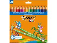 Spalvinimo pieštukai nutrinami BIC EVOLUTION ILLUSION, 24 vnt
