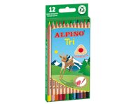 Spalvoti pieštukai ALPINO TRI (trikampiai, 12 sp.), 1 vnt