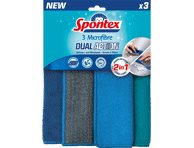Spontex mikropluošto šluostės Dual Action, 3 vnt