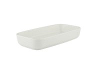 Stačiakampė lėkštė AURORA Nordic White, 21 cm