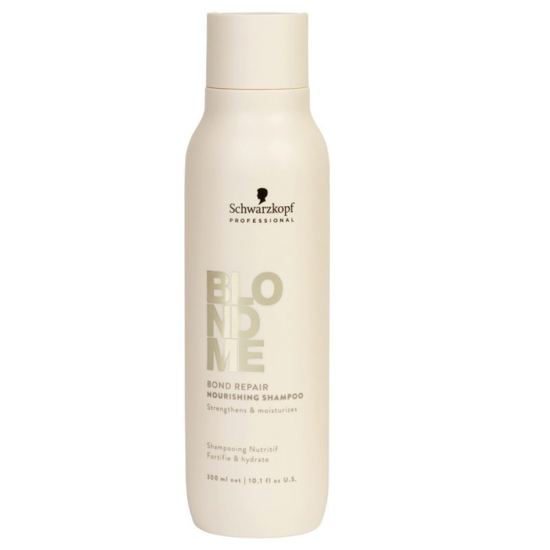 Stiprinamasis drėkinamasis šampūnas Schwarzkopf Professional BlondMe Bond Repair Nourishing Shampoo, 300 ml