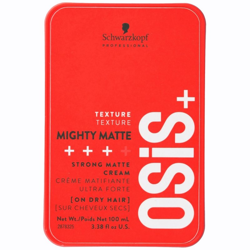 Stiprios fiksacijos matinis formavimo kremas Schwarzkopf Professional Osis+ Mighty Matte, 100 ml