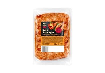 Storos kiaul. dešrelės su papr.,žolel. mar. WELL DONE, 400 g