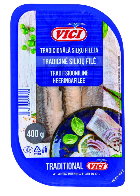 Sūdyta TRADICINĖ silkių filė aliejuje, 400 g