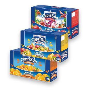Sulčių gėrimas CAPRI-SUN (3 rūšių), x 10 vnt., 2 l/pak., 0.2 l