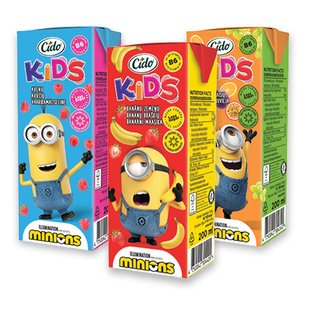 Sulčių gėrimas CIDO MINIONS (3 rūš.), 200 ml