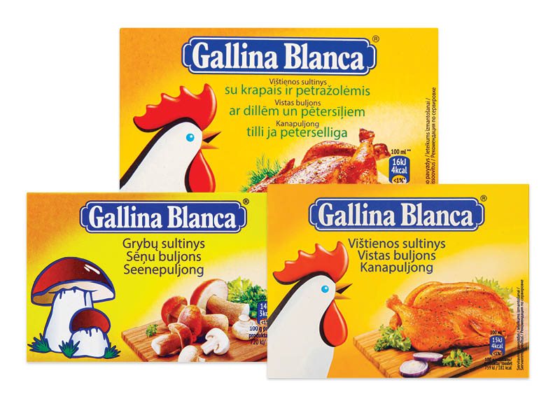 Sultiniams ir greitai paruošiamiems makaronams GALLINA BLANCA