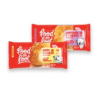 Sumušt. FOOD ON FOOT HAM&CHEESE arba CHICKEN&CHEESE, 205 g, 190 g