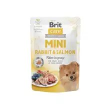 Šunų ėd. BRIT CARE MINI RAB. & SALM., 85 g