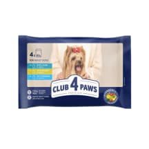 Šunų ėd. triuš., lašiša CLUB 4 PAWS, 4 x 85 g