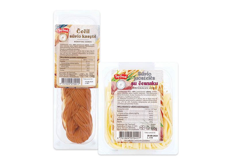 Sūrio gaminiams TOP FOOD, 100 g