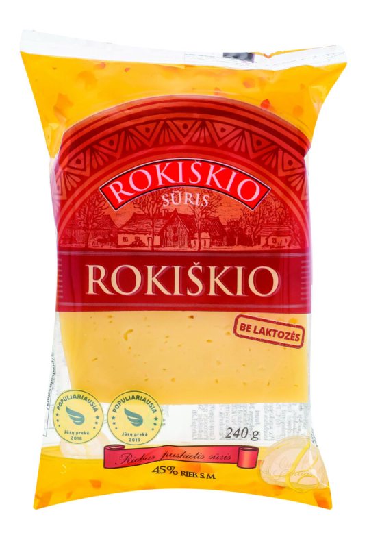 Sūris be laktozės ROKIŠKIO, 240 g
