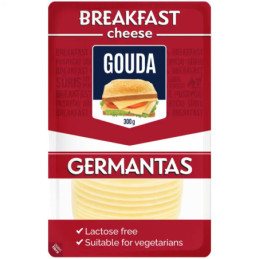 Sūris GERMANTO GOUDA, 45% rieb., riekel., s.m., 300 g
