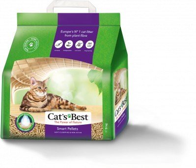 Sušokantis medžio drožlių kraikas katėms CAT'S BEST Smart Pellets, 10 l