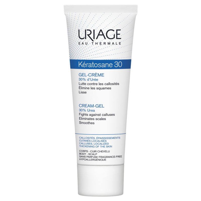 Šveičiamasis raminamasis kremas-gelis Uriage Keratosane 30 Cream-Gel, 75 ml