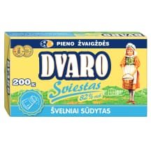 Švelniai sūdytas DVARO sviestas, 82 %, 200 g