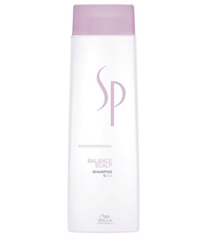 Švelniai valantis šampūnas jautriai galvos odai Wella Professionals SP Balance Scalp Shampoo, 250 ml