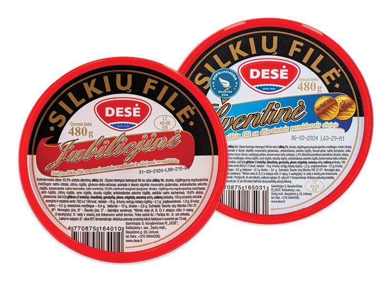 ŠVENTINĖ ar JUBILIEJINĖ silkių filė, 480 g