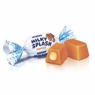 Sver. saldainiai MILKY SPLASH TOFFEE, 1 kg