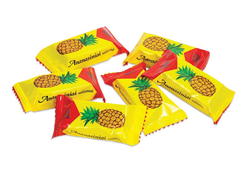 Sveriami saldainiai ANANASINIAI, 1 kg
