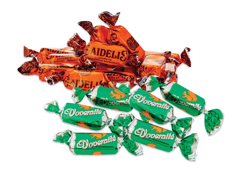 Sveriami saldainiai GAIDELIS ar VOVERAITĖ, 1 kg