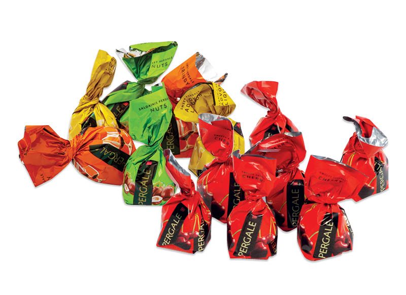 Sveriami saldainiai PERGALĖ MIX ar CHERRY, 1 kg