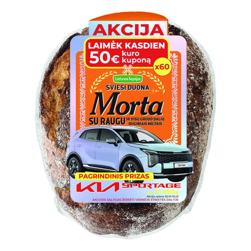 Šviesi duona su raugu MORTA, 500 g