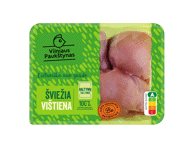 Šviežia broilerių, užaugintų be antibiotikų, šlaunelių mėsa, 500 g