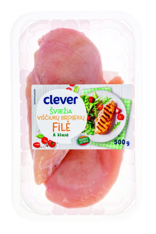 Šviežia viščiukų broilerių file CLEVER, 500 g