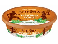 Šviežias tepamas sūris AMFORA su žolelėmis, 23 % rieb., 180 g