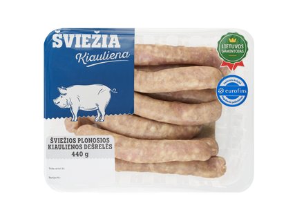 Šviežios kiaulienos dešrelės, 440 g
