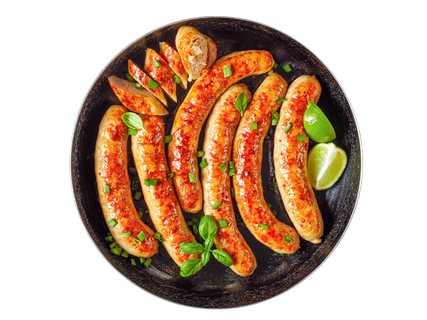 Šviežios kiaulienos dešrelės su baravykais, 500 g