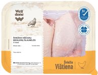 Šviežios viščiukų broilerių šlaunelės WELL DONE, 500 g
